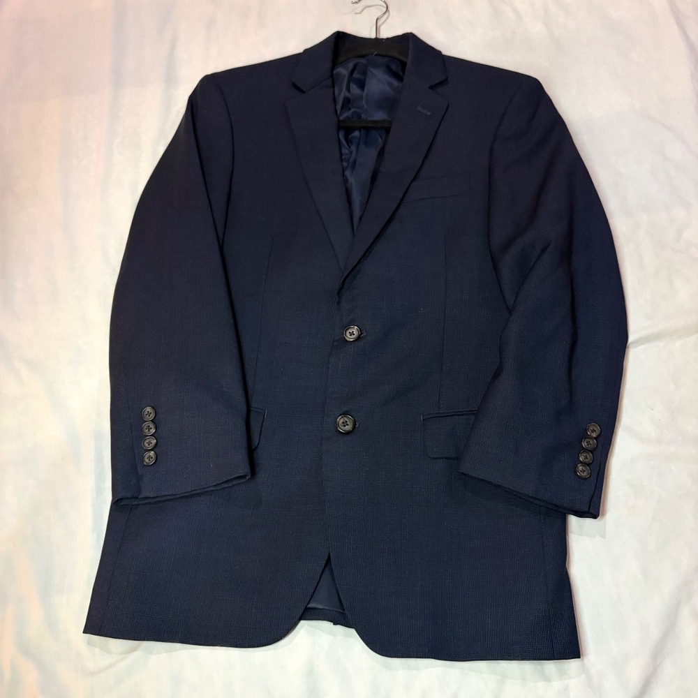 Ralph Ralph Lauren Mens Navy Blue 100% Wool 2 Button Blazer Sport Coat 36S